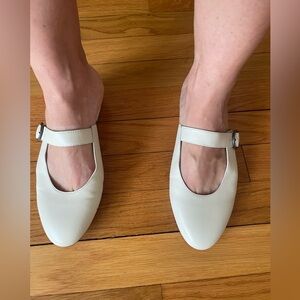 Madewell The Kinley Mary Jane Mule in Off White